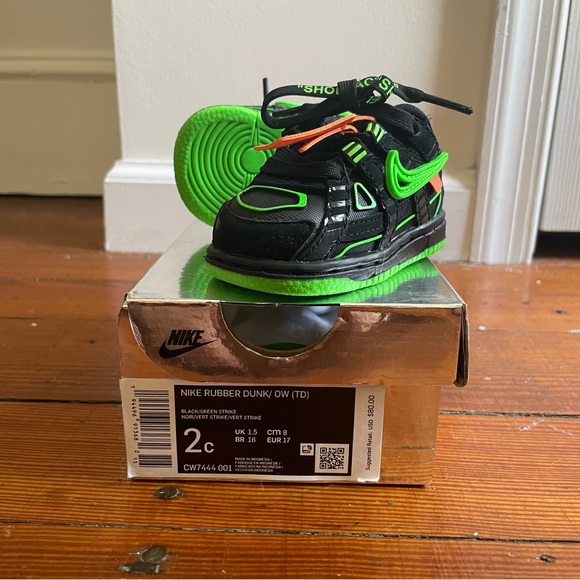 nike off white rubber dunk sizing